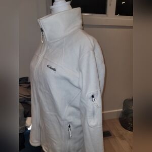 Columbia Women's White Fleece Jacket Size XL